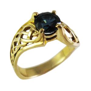 14k yellow gold celtic with sapphire<span>1.79ct</span>