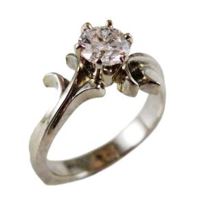 14k white gold floral<span>0.67ct G color SI1 clarity</span>
