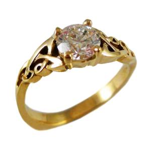14k yellow gold celtic<span>0.80ct F color SI1 clarity</span>